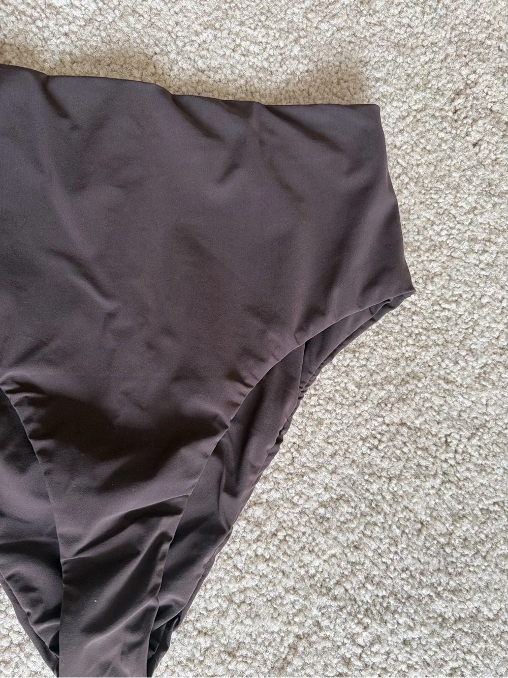 Anemos bathing suit dark brown bikini high-waist bikini bottom size medium